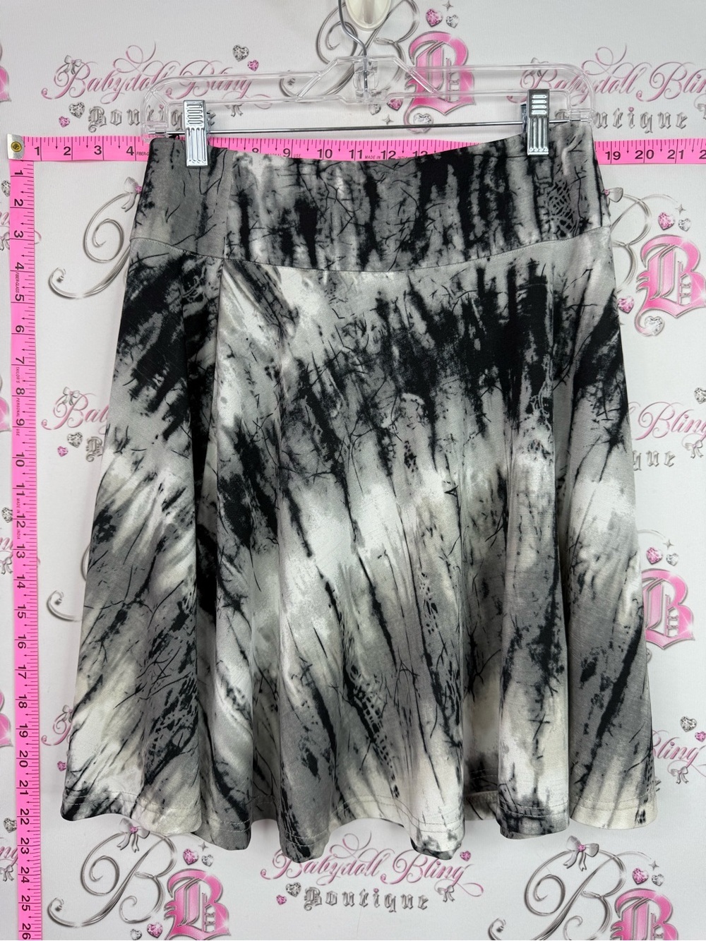 Nicole benisti skirt Tie-Dye Black & White Circle Skirt
